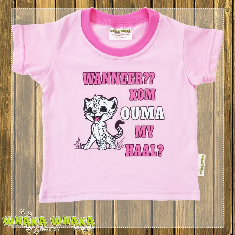 Wanneer?? Kom ouma my haal girls T-shirt