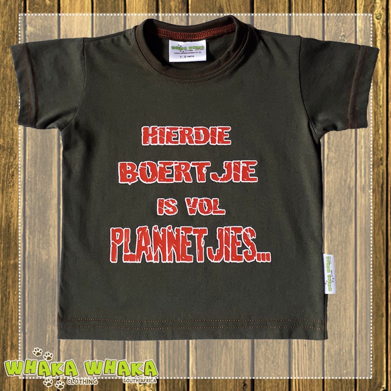 Hierdie boertjie is vol plannetjies boys T-shirt